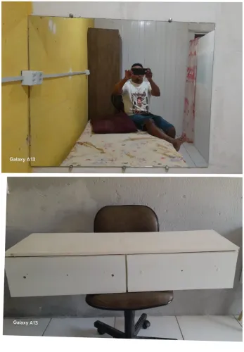 Bancada c espelho pra barbeiro