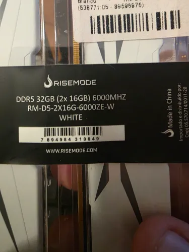 Memoria ram 32gb 2x16gb ddr5 risemode zeus 6000mhz 2x16gb