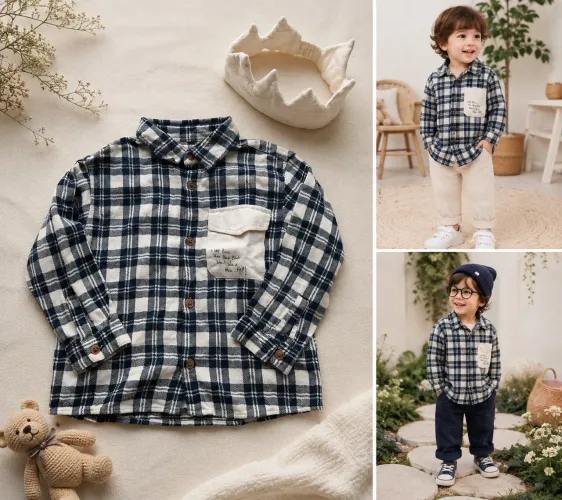 Camisa xadrez Zara infantil