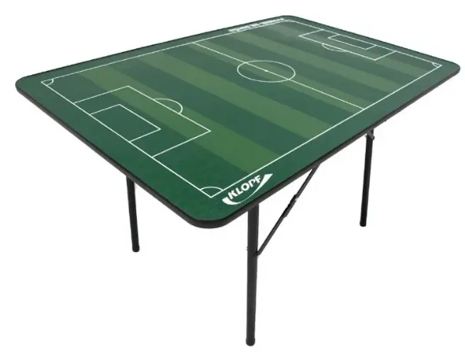 Mesa futebol botão tradicional Klopf pés ferro dobráveis na cor verde-escuro