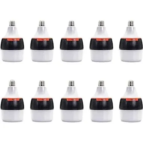 Kit 10 lâmpadas LED 50w emergência com bateria