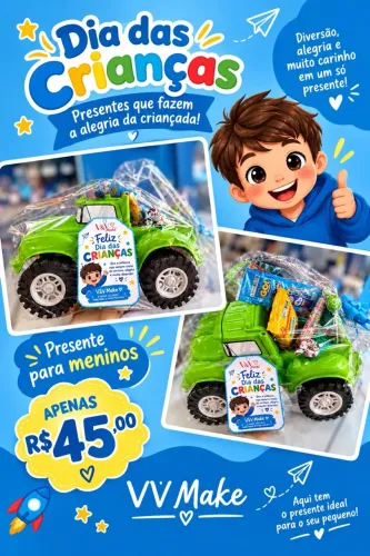 Brinquedos e kits para o dia das crianças