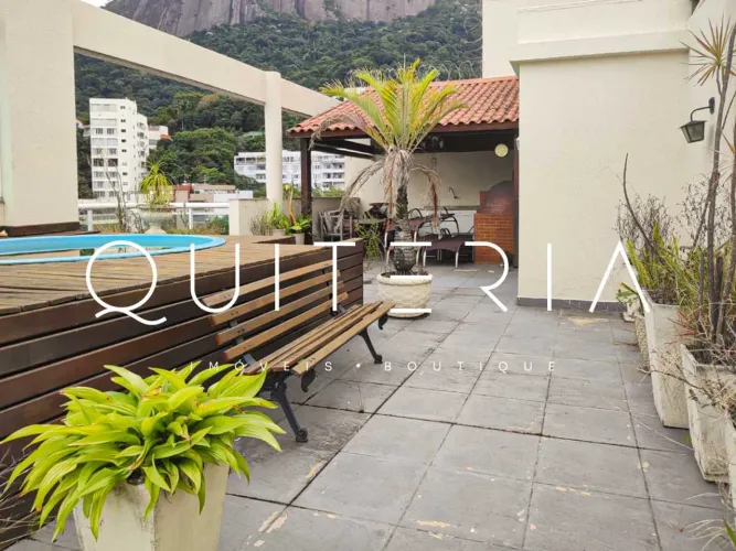 Cobertura Duplex à venda no Humaitá, Rua do Humaitá, com piscina, 2 quartos e 1 vaga