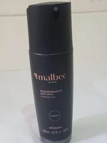 Desodorante malbeck black o boticario.