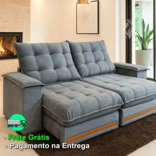 Sofás Retrátil e Reclinável Três Lugares D45 2.00M Aurora (Entrega Grátis!)