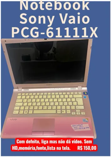 Notebook Sony Vaio - PCG -61111x -Ver Detalhes 