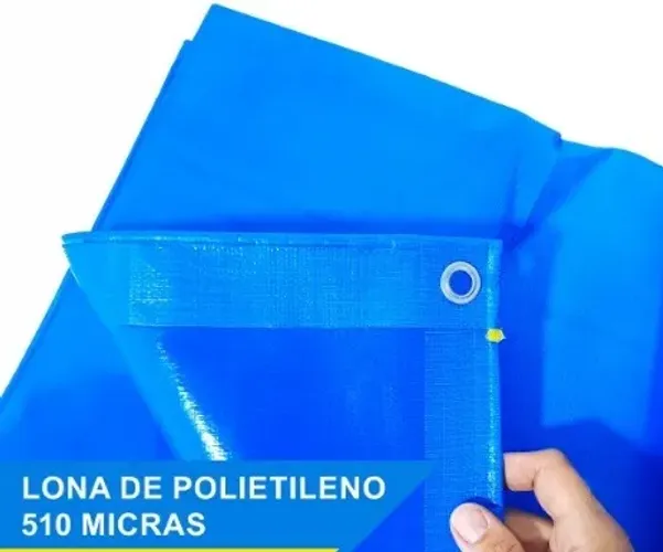 Lona de polietileno Azul 9 m de comprimento x 3,5m de largura