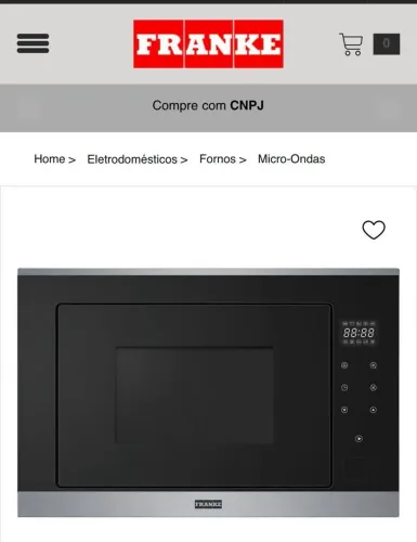Forno micro-ondas de embutir smart Franke FSM25 25 litros - 220v