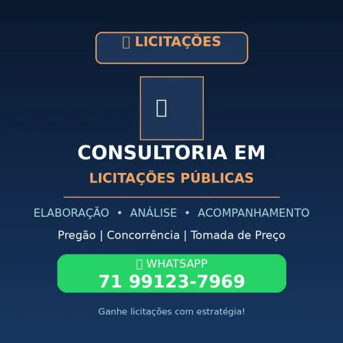 ? CONSULTORIA ESPECIALIZADA EM LICITAÇÕES PÚBLICAS ? GANHE COM ESTRATÉGIA