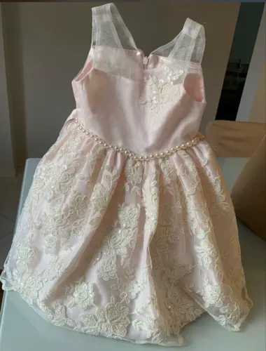 vestido festa american princess rosa claro 2 anos