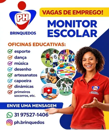 vagas para monitor escolar