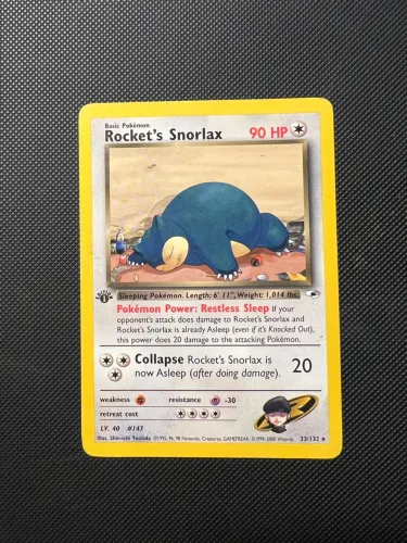 (Reservado) Rocket?s snorlax 33/132 1st Edition