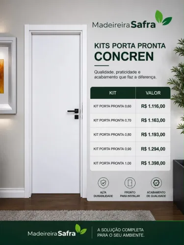 Kit Porta Concrem Pronta - Montada e Prática (Instalação Rápida)