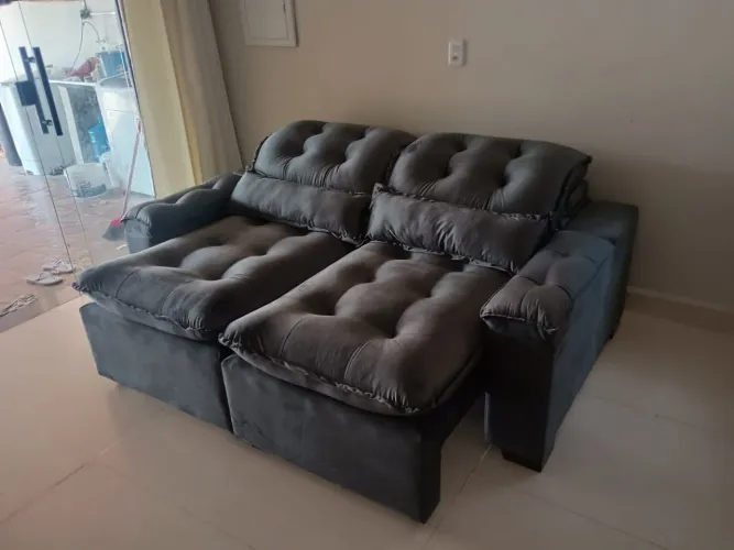 SOFÁ RETRÁTIL RECLINÁVEL DE LUXO + ENTREGA GRÁTIS