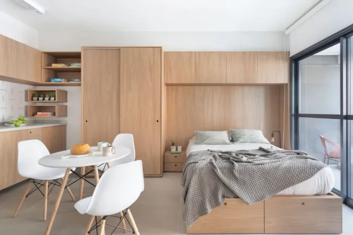 Studio Moderno ao Lado do Metrô com Decoração Exclusiva e Condomínio Completo na Bela Vist