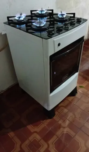 Fogao Mesa de Vidro Realce completo