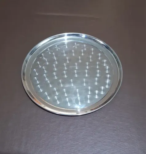 Bandeja redonda de inox