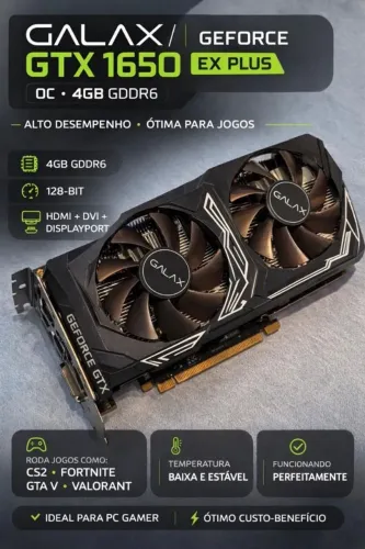 Vendo placa GTX 1650,placa com 1 ano de uso em perfeito estado