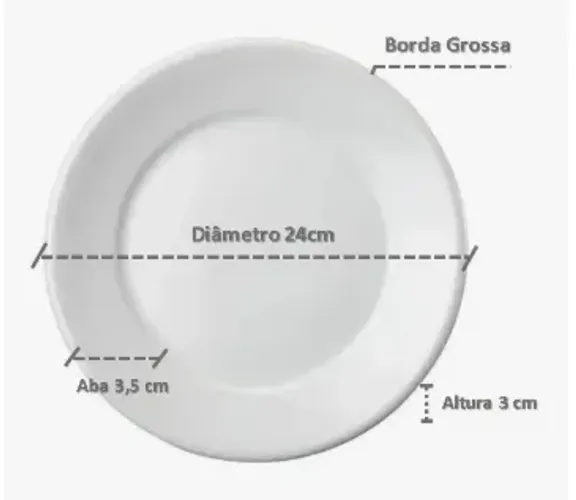 Pratos rasos porcelana padrão hotelaria - Marca Germer