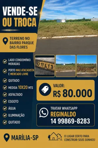 TERRENO PARQUE DAS FLORES -MARÍLIA-SP