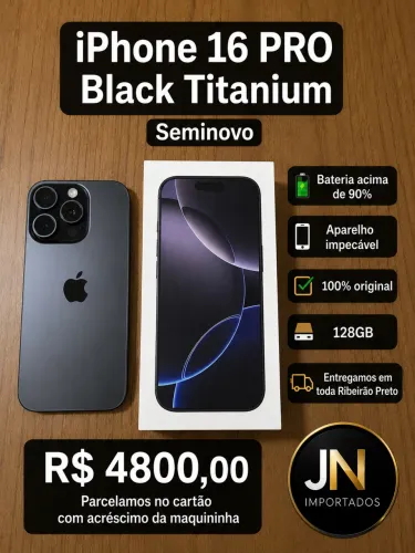iPhone 16 Pro 128gb Black Titanium