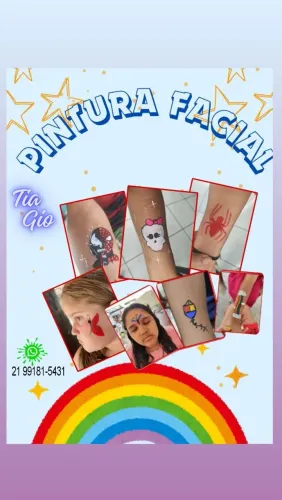 Pintura Facial para festa infantil