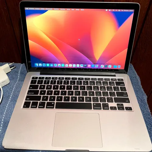 MacBook Pro retina 13. 2014, bateria 100%. Cabo novo (garantia ambos) + atualização.