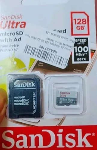 Cartão de Memória 128gb (para câmera e smartphone)