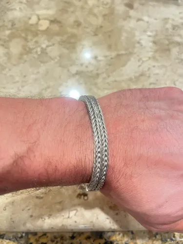Pulseira prata 925 10 mm de espessura