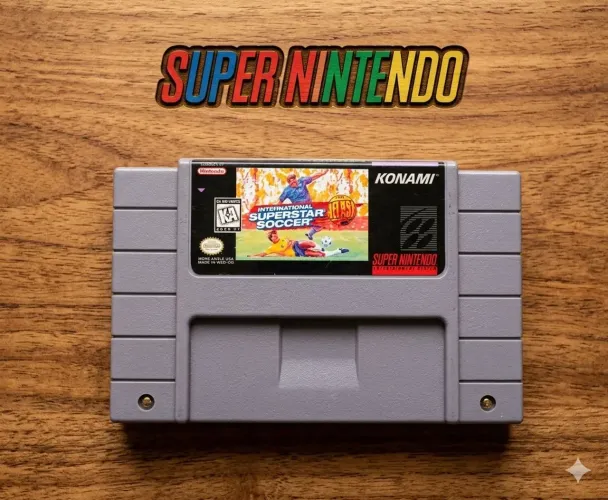 Jogo fita futebol superstar soccer deluxe super nintendo. Repro.