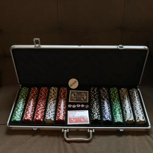 Maleta de Poker Profissional 500 Fichas Alumínio - ZERADA (Nunca Usada)
