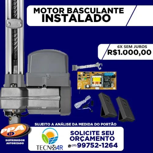 motor de portão basculante marca ppa já instalado em até 12x