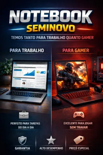 NOOTBOOKS SEMINOVOS GAMER E TRABALHO!