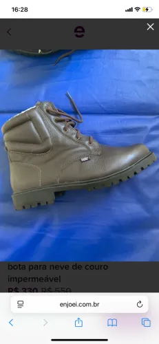 bota para neve de couro impermeável