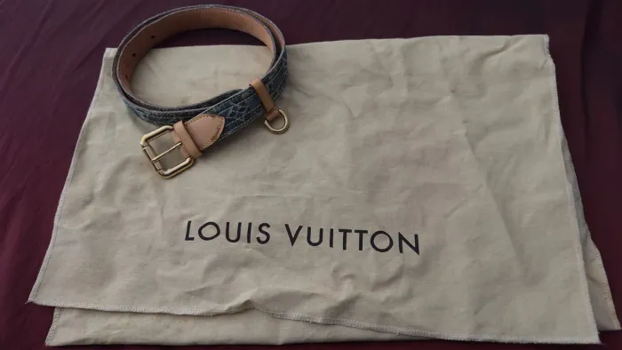 Cinto Louis Vuitton Ceinture Monogram Denim Original 