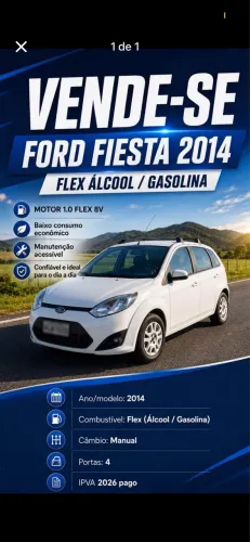 Ford Fiesta 1.0 8V Flex/class 1.0 8V Flex 5P 2014