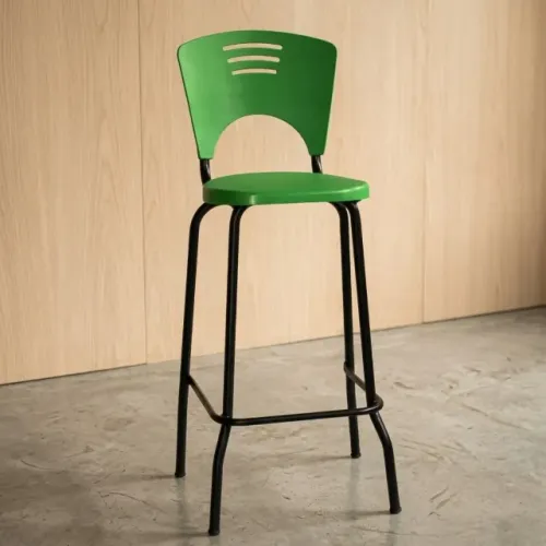 Banqueta Alta Fixa Verde Piacere Design Moderno Resistente Cozinha Bar Oferta 34102