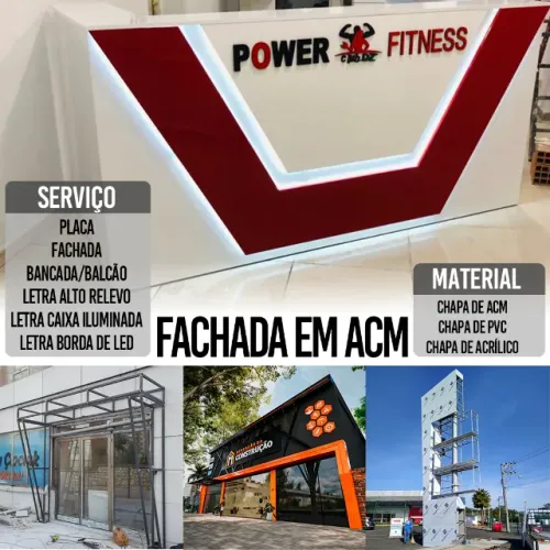 FACHADAS EM ACM E COMUNICAÇÃO VISUAL PROFISSIONAL