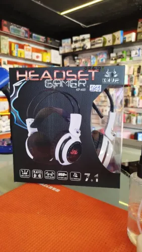 Fone Gamer Headset Knup Kp-400 Audio 7.1 Realista Profissional Para PC Usb P2