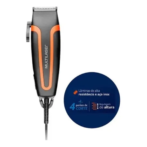 Máquina de Cortar Cabelo/Barba/Bigode 4 em 1 Multilaser