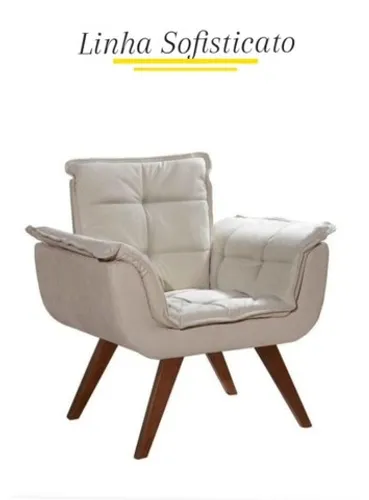 Poltrona Decorativa Suede ** nova embalada**
