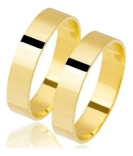 Par de Alianças- RETA 4 MM - Stone Bel Joias