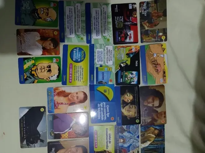Raros cartões da telefônica telefônicos para colecionador