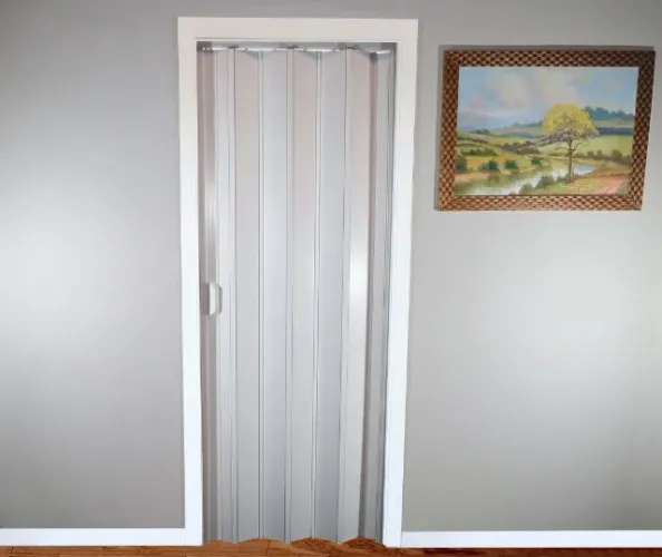 Porta Sanfonada Lisa PVC Branco, cinza ou bege 2,10x0,60m