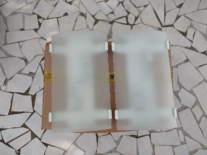 TRÊS lustres retangular