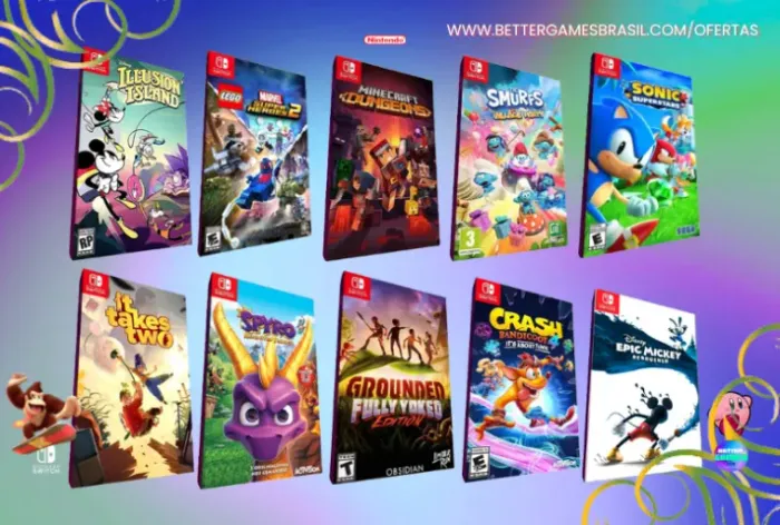 Spyro 1 & Grounded Pokemon Crash Mario Minecraft Zelda Sonic Mickey Smurfs Cuphead 2 Lego