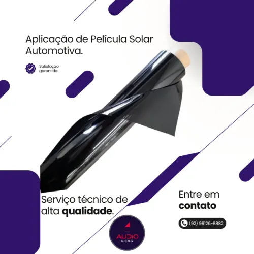 Aplicação de Película Solar Automotiva (Insulfilm)