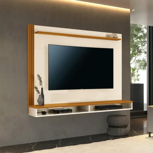 Painel até 55? Davos Off White/Cedro tt43