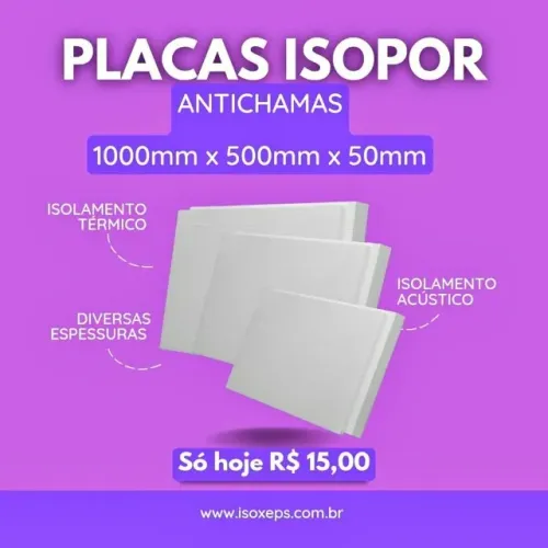 Isolamento com isopor EPS placas