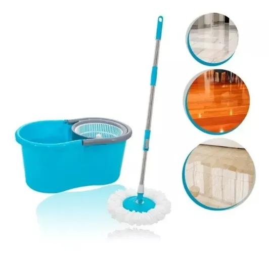 balde - otima qualidade  spin mop 6l 123util plast 46x26x22cm cabo 120cm ud432